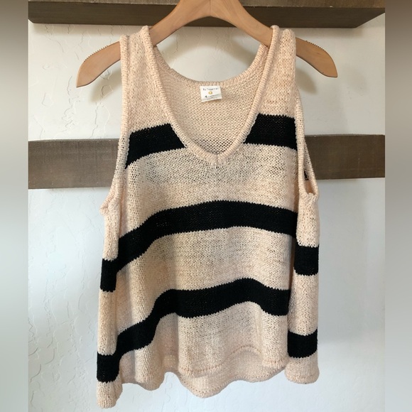 By Together Tops - Anthro,By Together|Sleeveless Knit sweater vest top, striped/Neutral•••Beachy